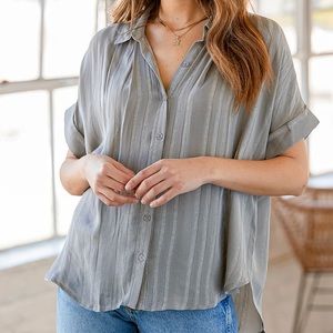 Lulus striped button up top